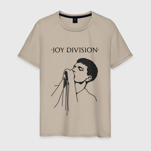 Мужская футболка хлопок Йен Кёртис Joy Division, цвет миндальный