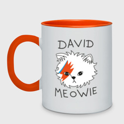 Кружка двухцветная David Meowie