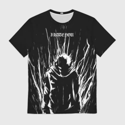 Мужская футболка 3D Итадори в ярости - Магическая битва