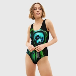 Женский купальник 3D Панда     киберпанк