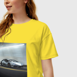 Женская футболка хлопок Oversize Авто в режиме скорости - фото 2