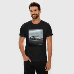 Мужская футболка хлопок Slim Авто в режиме скорости - фото 2