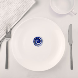 Набор: тарелка + кружка Синяя спираль - фото 2