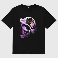 Мужская футболка хлопок Oversize Луффи из ван писа - gear 5