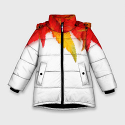 Зимняя куртка для девочек 3D Maple leaves stile