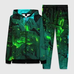 Женский костюм 3D Зелёный город