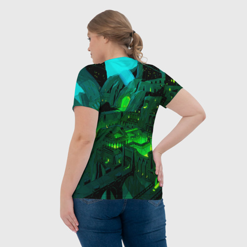 Женская футболка 3D Зелёный город, цвет 3D печать - фото 7