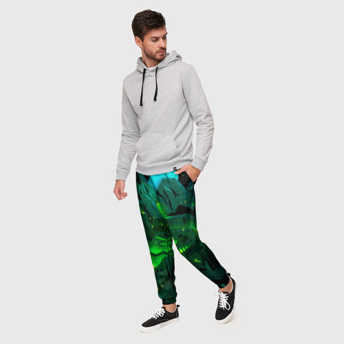 Мужские брюки 3D Зелёный город, цвет 3D печать - фото 3