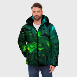 Мужская зимняя куртка 3D Зелёный город - фото 2