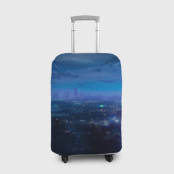 Чехол для чемодана 3D Синий город