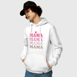 Мужская толстовка хлопок Мама в розовом цвете - фото 2