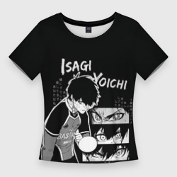 Женская футболка 3D Slim Исаги Йоичи - Синяя тюрьма