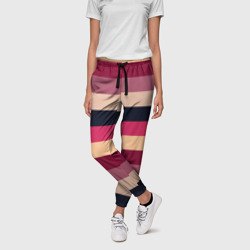 Женские брюки 3D Широкие полосы розовый - фото 2