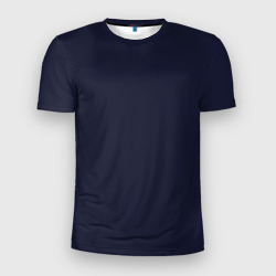 Мужская футболка 3D Slim Сапфирово-синий однотонный
