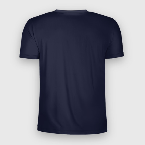 Мужская футболка 3D Slim Сапфирово-синий однотонный, цвет 3D печать - фото 2