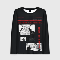 Женский лонгслив 3D Экспозиция - Моя геройская академия