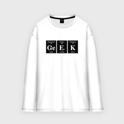 Женский лонгслив oversize хлопок Geek химические элементы