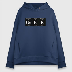 Женское худи Oversize хлопок Geek химические элементы