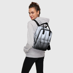Женский рюкзак 3D Черный полосатый градиент - фото 2