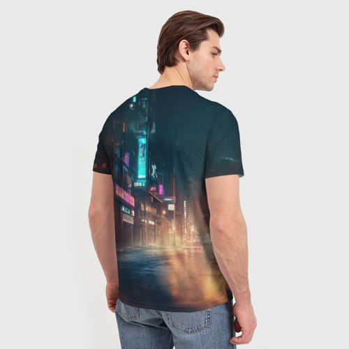 Мужская футболка 3D Пейзаж в стиле Бегущий по лезвию, цвет 3D печать - фото 4