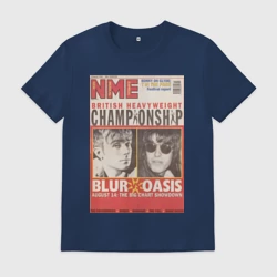 Мужская футболка хлопок Blur vs Oasis 1995