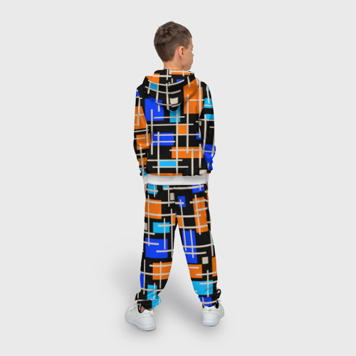 Детский костюм 3D Разноцветная прямоугольная абстракция, цвет белый - фото 4