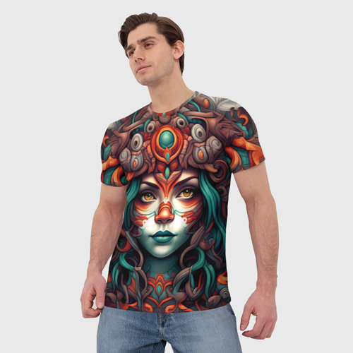 Мужская футболка 3D Королева леса, цвет 3D печать - фото 3