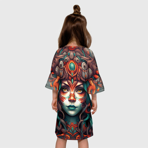 Детское платье 3D Королева леса, цвет 3D печать - фото 5