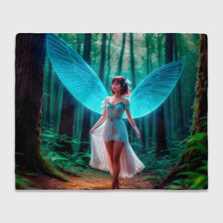 Плед 3D Девушка фея в дремучем лесу