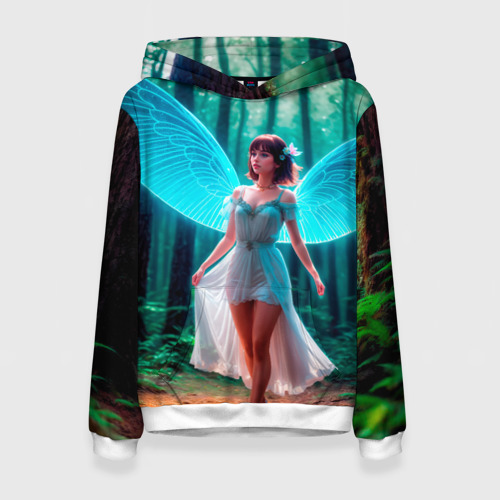 Женская толстовка 3D Девушка фея в дремучем лесу, цвет 3D печать