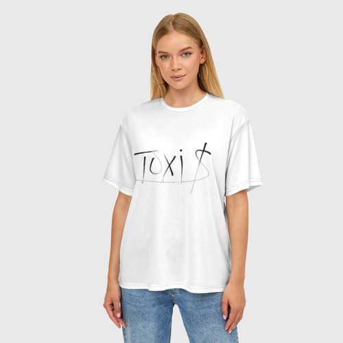 Женская футболка oversize 3D Toxis, цвет 3D печать - фото 3