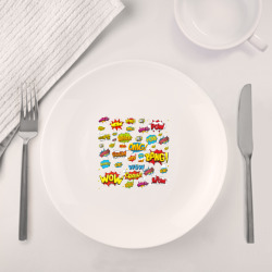 Набор: тарелка + кружка Наклейки цветные - фото 2