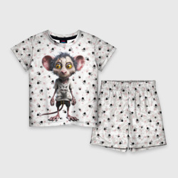 Детский костюм с шортами 3D Зомби - крыса