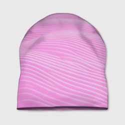 Шапка 3D Волны светло-розовый