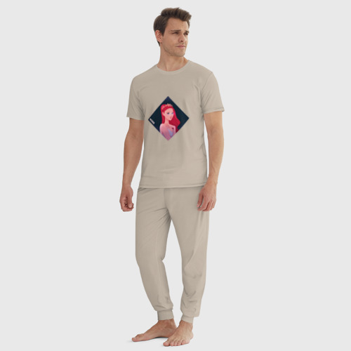 Мужская пижама хлопок с принтом Арт Розе из BlackPink, вид сбоку #3