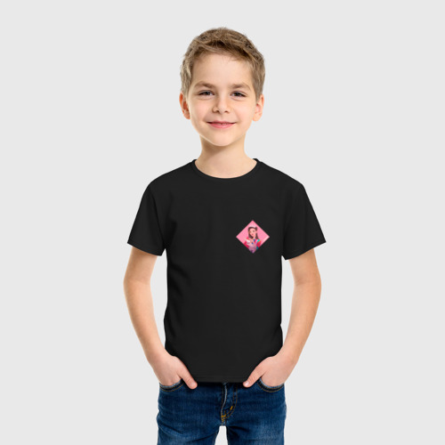 Детская футболка хлопок Арт Дженни из BlackPink - мини, цвет черный - фото 3