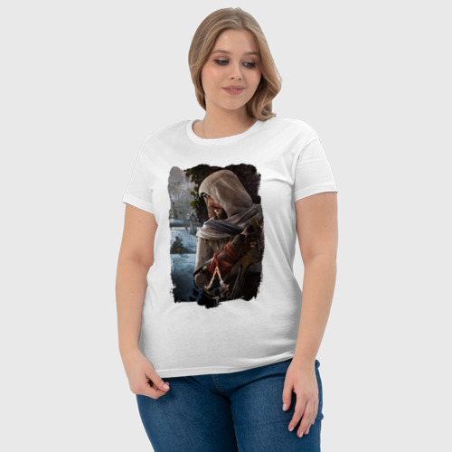 Женская футболка хлопок с принтом Assassins Creed Mirage Асасин Крид Мираж, фото #4
