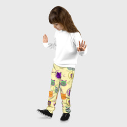 Детские брюки 3D Сова - разноцветные птицы - фото 2