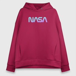 Женское светящееся худи Космос: лого NASA