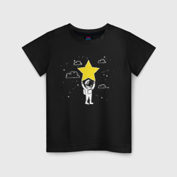 Светящаяся детская футболка Космонавт и звезда