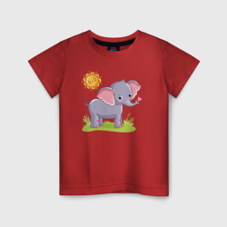 Детская футболка хлопок Летний слоник