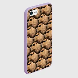 Чехол для iPhone 5/5S матовый Крутая капибара - мем - фото 2