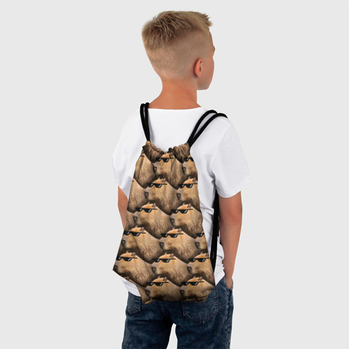 Рюкзак-мешок 3D Крутая капибара - мем - фото 4