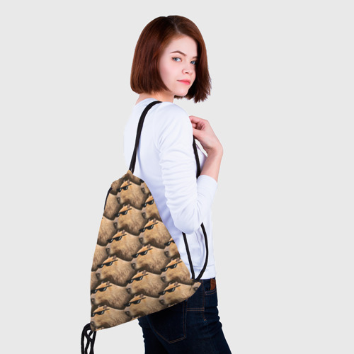 Рюкзак-мешок 3D Крутая капибара - мем - фото 5