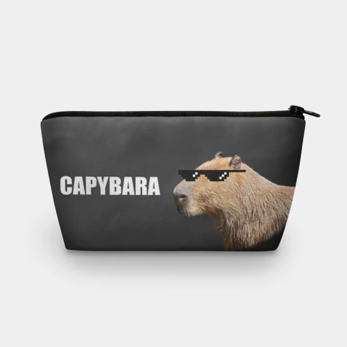 Косметичка 3D Капибара в очках - мем