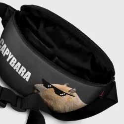 Поясная сумка 3D Капибара в очках - мем - фото 7