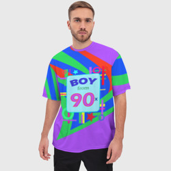 Мужская футболка oversize 3D Мальчик из 90-х - фото 2