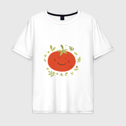 Мужская футболка хлопок Oversize Веселый помидор