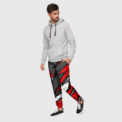 Мужские брюки 3D Митсубиси - красный спортивный - фото 2