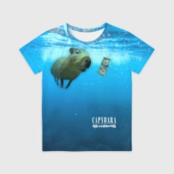 Детская футболка 3D Капибара - Нирвана